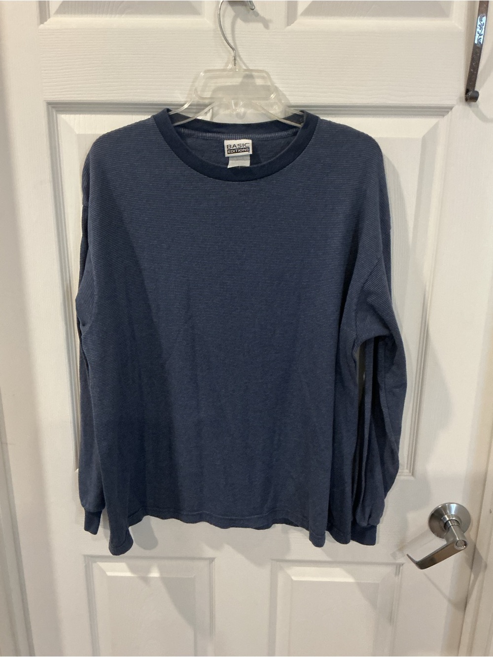 Basic Editions Men's Crewneck Sweater in Navy